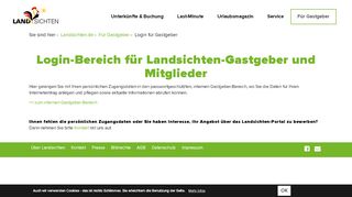 
                            1. Gastgeber Login in Deutschland ￨ Landsichten.de