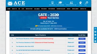 
                            1. GATE 2020 Online Test Series - ACE Engineering Academy