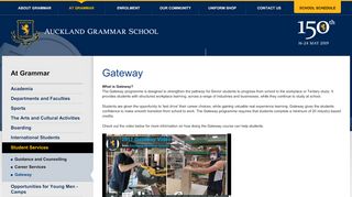 
                            5. Gateway » Auckland Grammar School