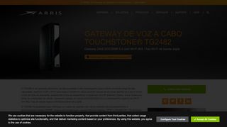 
                            3. Gateway de voz a cabo Touchstone® TG2482 | ARRIS