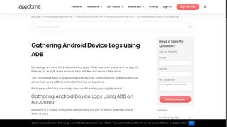 
                            9. Gathering Android Device Logs using ADB ... - Appdome