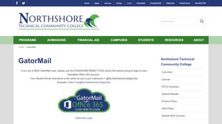 
                            6. GatorMail | Northshore Technical Community College