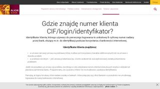 
                            8. Gdzie znajdę numer klienta CIF/login/identyfikator ...