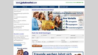 
                            1. Gebührenfrei Mastercard GOLD - …