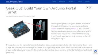 
                            5. Geek Out! Build Your Own Arduino Portal Turret – The Mad Hermit