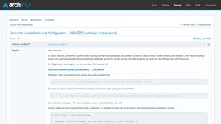 
                            1. [GELÖST] Autologin (mit systemd) / Installation und ...