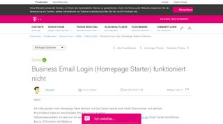 
                            6. Gelöst: Business Email Login (Homepage Starter) funktionie ...