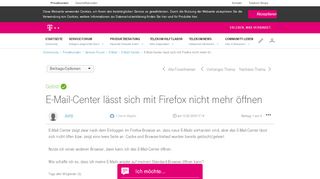
                            9. Gelöst: E-Mail-Center lässt sich mit Firefox nicht mehr öf ...