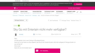 
                            4. Gelöst: Sky Go mit Entertain nicht mehr verfügbar? | Telekom ...