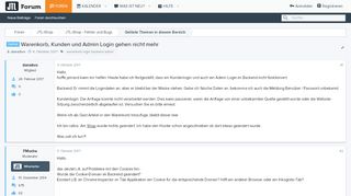 
                            2. Gelöst - Warenkorb, Kunden und Admin Login gehen nicht mehr ...