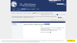 
                            5. [gelöst] Windows 10 (10240) - LOGIN-Screen ändern?