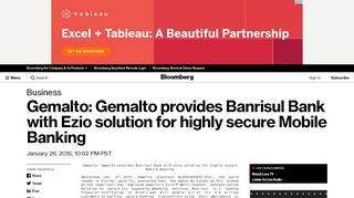 
                            8. Gemalto: Gemalto provides Banrisul Bank with Ezio solution ...