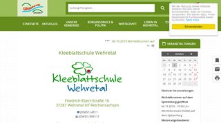 
                            8. Gemeinde Wehretal - Kleeblattschule Wehretal