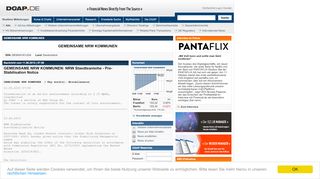 
                            8. GEMEINSAME NRW KOMMUNEN: NRW Staedteanleihe - Pre ...