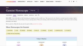 
                            6. Gemini Horoscope: Daily & Today | Horoscope.com
