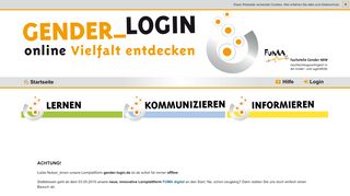 
                            1. gender_login - Online Vielfalt entdecken!