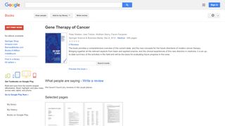 
                            4. Gene Therapy of Cancer
