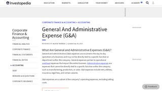 
                            6. General And Administrative Expense (G&A) - Investopedia
