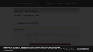 
                            4. General FAQs: TM822G/NA: GUI Access