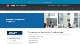 
                            1. General goods & services - Australia Post