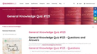 
                            6. General Knowledge Quiz 123 - BusinessBalls.com