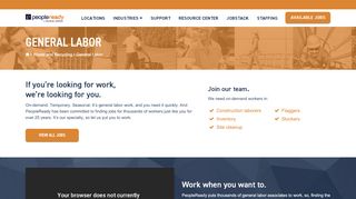 
                            11. General Labor Job Openings | PeopleReady