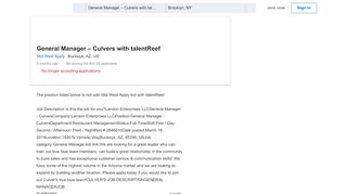 
                            7. General Manager – Culvers with talentReef - LinkedIn