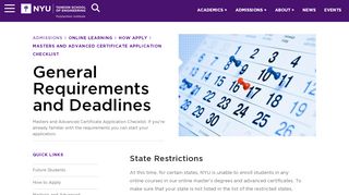 
                            9. General Requirements and Deadlines | NYU Tandon School of ...