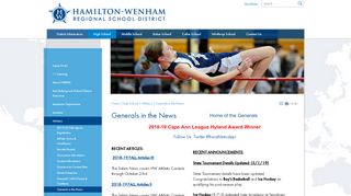 
                            5. Generals in the News - Hamilton Wenham Regional School District