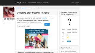 
                            2. Generate Broodmother Portal ID, GFI Code & Spawn Commands | Ark ...