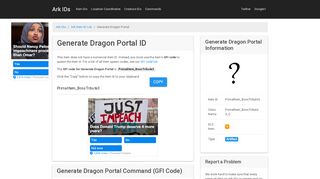 
                            3. Generate Dragon Portal ID, GFI Code & Spawn Commands | Ark IDs