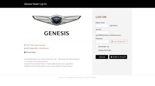 
                            3. Genesis Dealer USA Log On