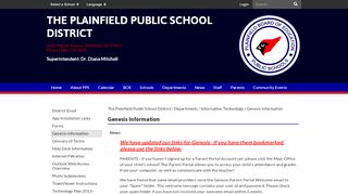 
                            9. Genesis Information - The Plainfield Public School District