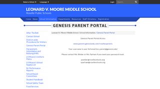 
                            3. Genesis Parent Portal - Leonard V. Moore Middle School - Roselle ...