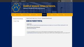 
                            6. Genesis Parent Portal - Maple Shade High School