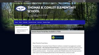 
                            5. Genesis Parent Portal Now Available to TCES! - Thomas B ...