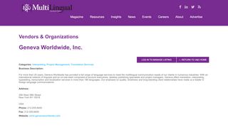 
                            7. Geneva Worldwide, Inc. | MultiLingual