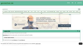 
                            7. Genialchat.de has two name servers, two mail servers and ...