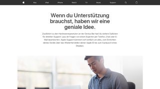 
                            2. Genius Bar Termine und Apple Support Optionen – Apple (DE)