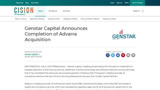 
                            8. Genstar Capital Announces Completion of Advarra Acquisition