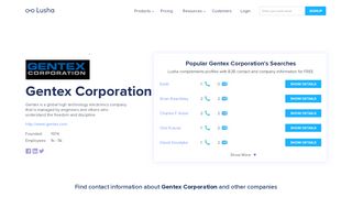 
                            8. Gentex Corporation - Email Address Format & Contact Phone Number