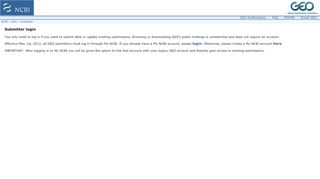 
                            5. GEO Submitter Login - GEO - NCBI