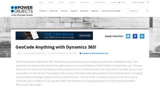 
                            6. GeoCode Anything with Dynamics 365! | PowerObjects, an ...