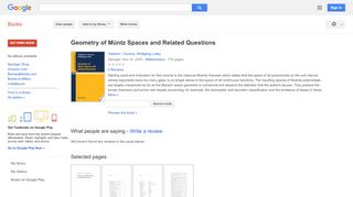 
                            7. Geometry of Müntz Spaces and Related Questions