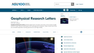 
                            5. Geophysical Research Letters - Wiley Online Library - AGU Publications