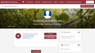 
                            9. Georges Elhomsy MD - Find a Doctor | Wesley Healthcare