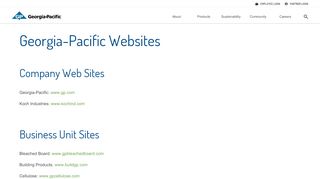 
                            4. Georgia-Pacific Websites | Legal Information