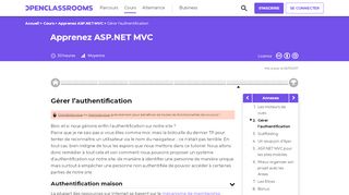 
                            3. Gérer l’authentification - Apprenez ASP.NET MVC ...