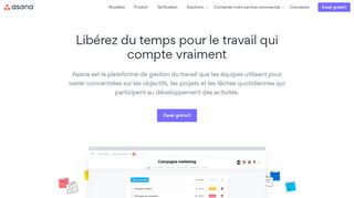 
                            1. Gérez en ligne le travail, les projets et les ... - Asana