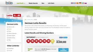 
                            9. German Lotto 6aus49 Results and Winning Numbers